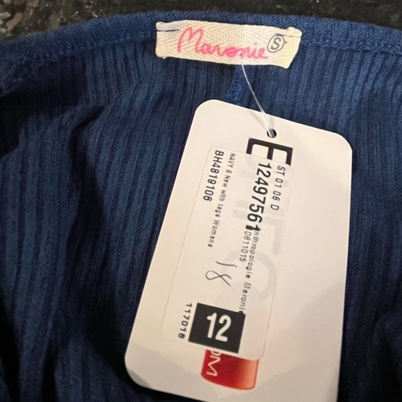 Anthropologie Maronie V NECK RIBBED MIDI DRESS - Picture 7 of 9